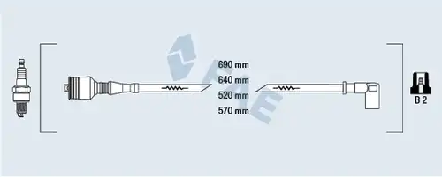 комплект запалителеи кабели FAE 85401