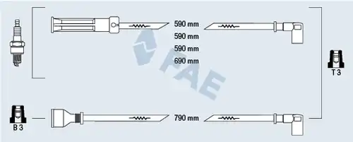 комплект запалителеи кабели FAE 85410