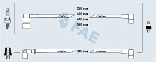 комплект запалителеи кабели FAE 85470