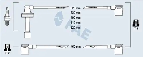 комплект запалителеи кабели FAE 85480