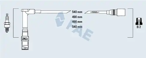 комплект запалителеи кабели FAE 85490