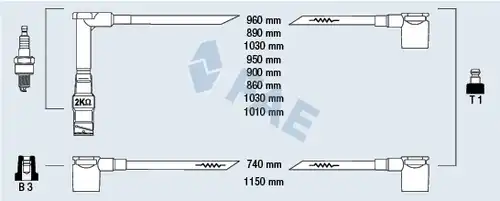 комплект запалителеи кабели FAE 85520