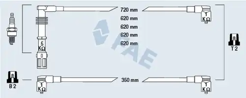комплект запалителеи кабели FAE 85680