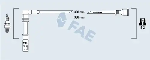 комплект запалителеи кабели FAE 85682