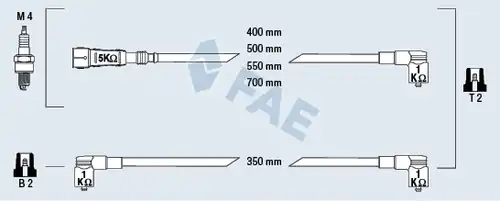 комплект запалителеи кабели FAE 85691