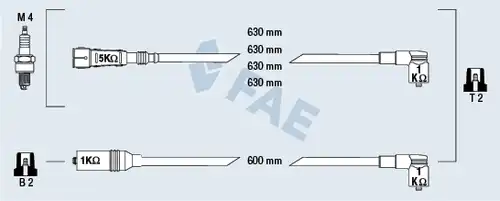 комплект запалителеи кабели FAE 85692