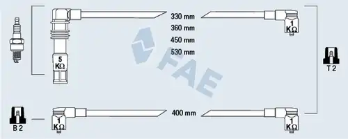 комплект запалителеи кабели FAE 85695