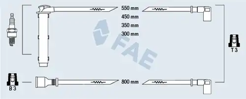 комплект запалителеи кабели FAE 85760