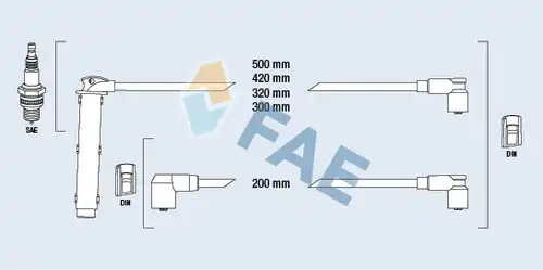 комплект запалителеи кабели FAE 85767