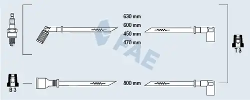 комплект запалителеи кабели FAE 85790