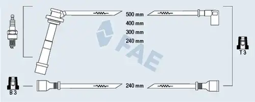 комплект запалителеи кабели FAE 85805