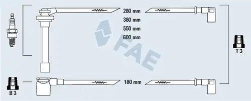 комплект запалителеи кабели FAE 85850