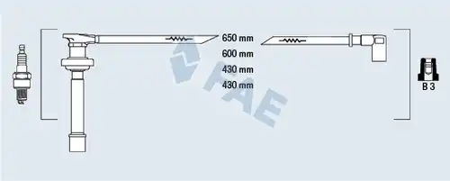 комплект запалителеи кабели FAE 85861