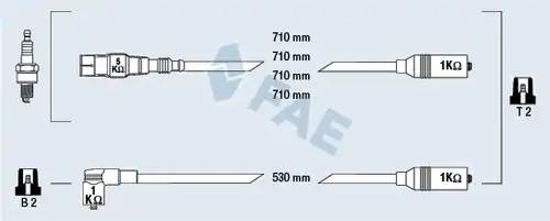 комплект запалителеи кабели FAE 85870