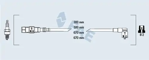 комплект запалителеи кабели FAE 85875