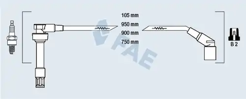 комплект запалителеи кабели FAE 85945