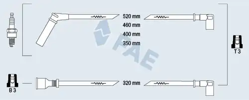 комплект запалителеи кабели FAE 85997