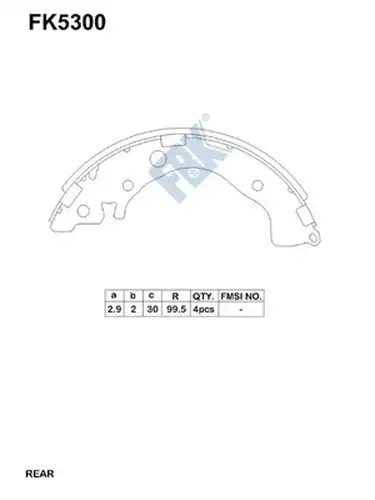 комплект спирачна челюст FBK FK5300