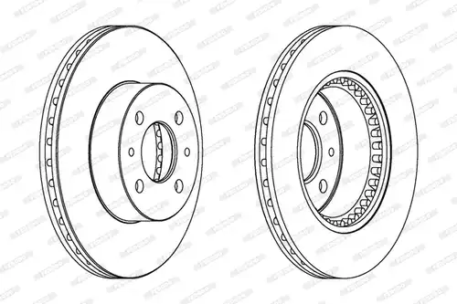 спирачен диск FERODO DDF1006C