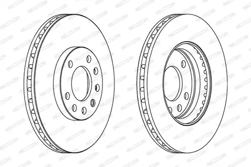 спирачен диск FERODO DDF1644C