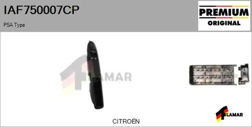 ключ(бутон), стъклоповдигане FLAMAR IAF750007CP