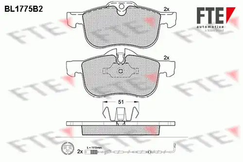 накладки FTE BL1775B2