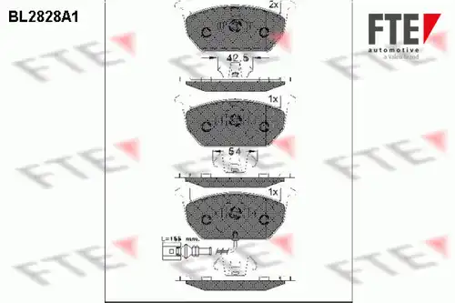 накладки FTE BL2828A1