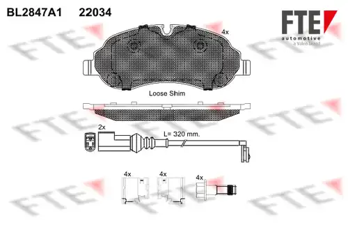 накладки FTE BL2847A1
