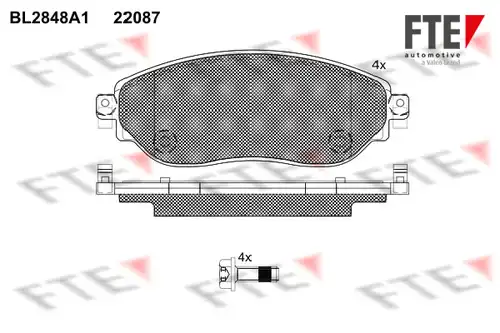 накладки FTE BL2848A1