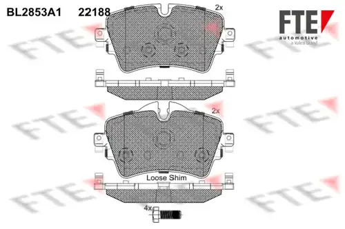 накладки FTE BL2853A1