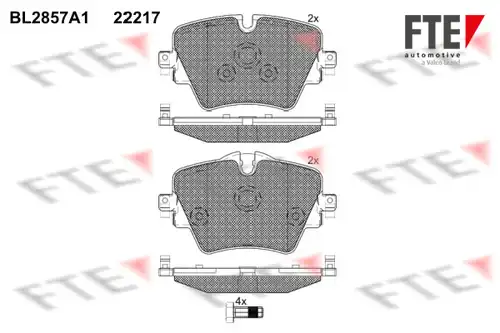 накладки FTE BL2857A1