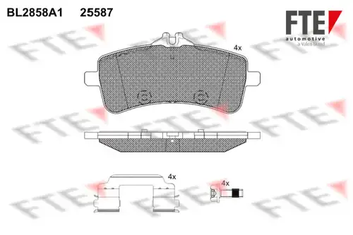 накладки FTE BL2858A1
