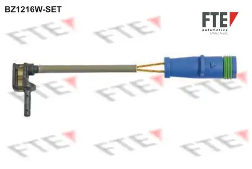 предупредителен контактен сензор, износване на накладките FTE BZ1216W-SET