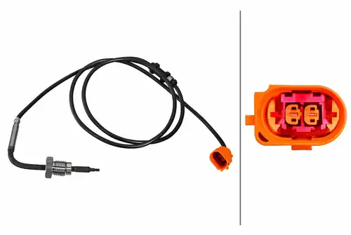 датчик, температура на изгорелите газове HELLA 6PT 010 376-611