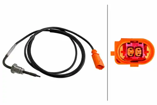 датчик, температура на изгорелите газове HELLA 6PT 010 376-881