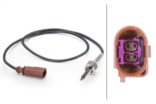 датчик, температура на изгорелите газове HELLA 6PT 014 494-121