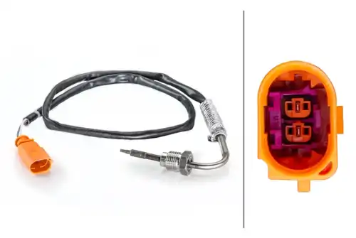 датчик, температура на изгорелите газове HELLA 6PT 014 494-311