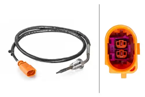 датчик, температура на изгорелите газове HELLA 6PT 014 494-351