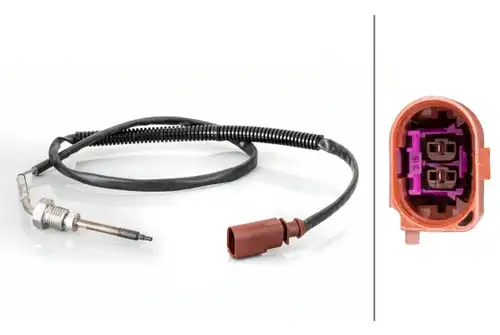 датчик, температура на изгорелите газове HELLA 6PT 014 494-461