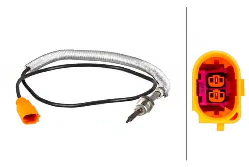 датчик, температура на изгорелите газове HELLA 6PT 014 494-601