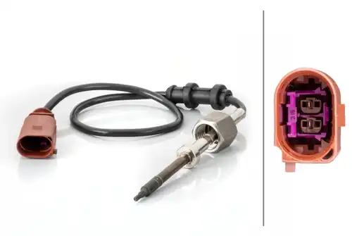 датчик, температура на изгорелите газове HELLA 6PT 014 494-811