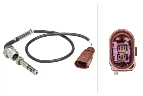 датчик, температура на изгорелите газове HELLA 6PT 358 181-301