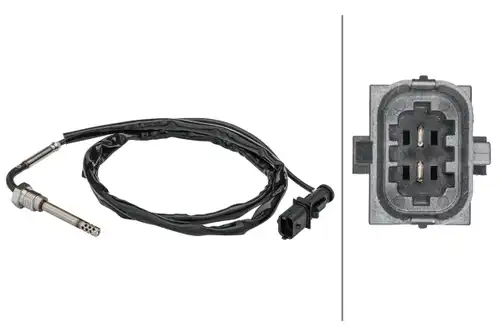 датчик, температура на изгорелите газове HELLA 6PT 358 181-451