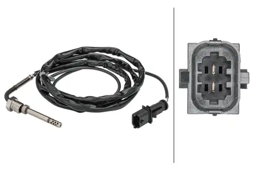 датчик, температура на изгорелите газове HELLA 6PT 358 181-621
