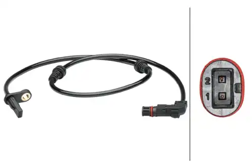 датчик, обороти на колелото HELLA 6PU 012 679-351