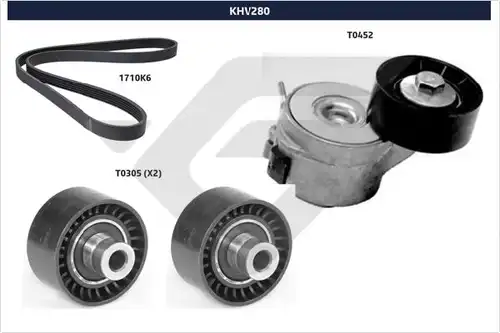 комплект пистов ремък HUTCHINSON KHV 280