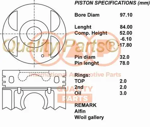 бутало IAP QUALITY PARTS 100-21052