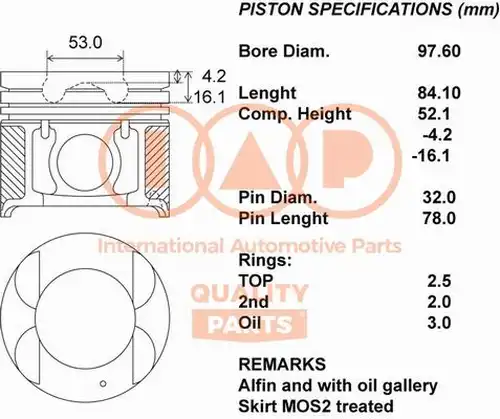 бутало IAP QUALITY PARTS 100-21057
