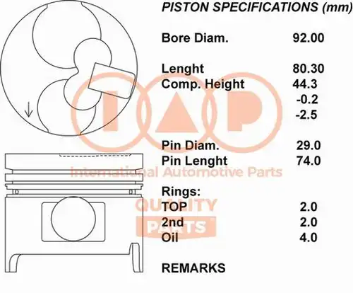 бутало IAP QUALITY PARTS 101-17064
