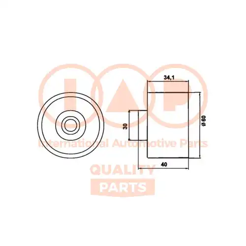 обтяжна ролка, ангренаж IAP QUALITY PARTS 127-21054G